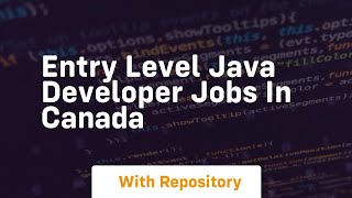 entry level java developer jobs in canada