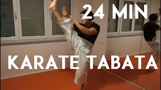 24 min TABATA Karate workout - real time training - TEAM KI