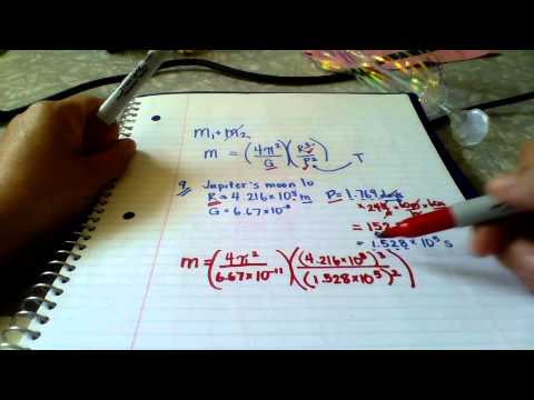 Calculate Mass of a Planet from Kepler & Newton's Laws Calculate Mass of a Planet from Kepler & Newton's Laws