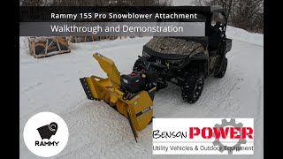 Rammy 155 Pro Snow Blower Attachment - Walkthrough and Demo