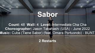 Sabor line dance (Intermediate Cha Cha) Count