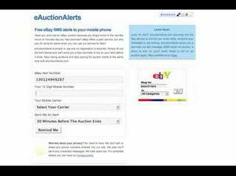 How To Get Free eBay Mobile Text Alerts How To Get Free eBay Mobile Text Alerts