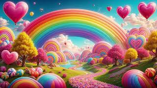 Rainbow Candyland - 4K Whimsical TV Art | Sweet \u0026 Dreamy Fantasy Wonderland\