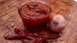 प्याज़ और  लाल मिर्च की  ऐसी चटनी बनायेंगे तो  उंगलियां चाटते रह  जायेंगे  | pyaj  ki  chutney