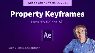 After Effects CC 2021: Select All Transform Property Keyframes