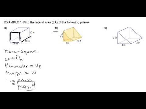 Lateral area and surface area of prisms Lateral area and surface area of prisms
