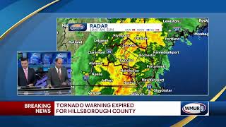 A Tornado Warning has been issued for parts of Rockingham and Strafford counties