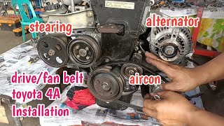 Paanu ang pag palit ng drive belt sa toyota 4A engine..