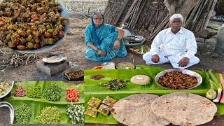 चुलीवरची चमचमीत भोंगीची भाजी खेंगाट ,तिळाची बाजरीची भाकरी असं भोगीचं ताट | Bhogi Special Thali