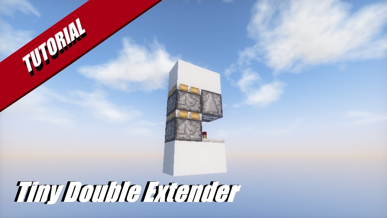 Easy & Compact Double Piston Extender Tutorial | Minecraft Redstone ...