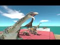 Dinosaurs VS Red Crabs - Who Can Hunt More Crabs