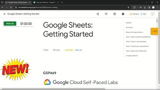 Google Sheets: Getting Started | GSP469 | Solution