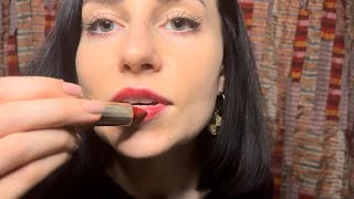 Holiday Makeup ASMR | face touching, personal attention