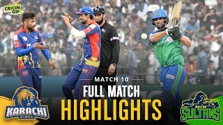 Match 10 - Karachi Kings Vs Multan Sultans - Full Match Highlights
