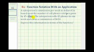Ex: Function Notation Application Problem