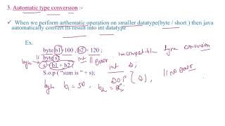 Automatic type conversion in java | Anant Classes