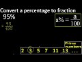 95% to fraction 95 percent to fraction convert percentage to fraction