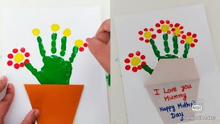 Amazing Mother's Day card ♥️ \\ kid's Handprint and Finger paint Activity #activity #easy #school