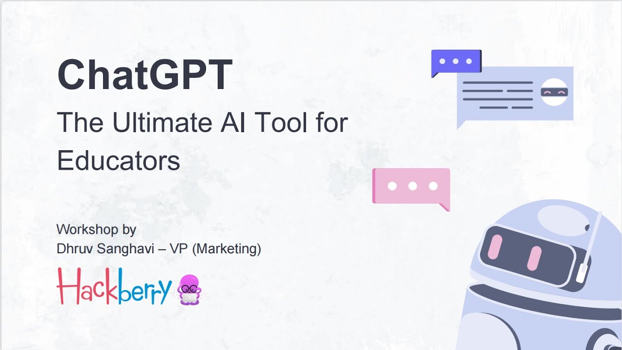 Chatgpt Workshop For Educators By Hackberry Youtube