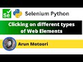 Clicking on different types of Web Elements (Selenium Python)