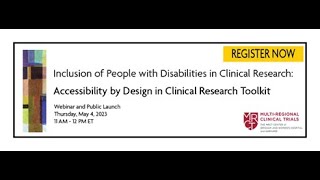 Accessibility by Design (AbD) in Clinical Research Toolkit