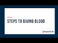 Donating blood is easy! Step by step process to giving