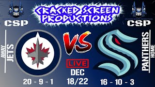 NHL 🔴ALL GAMES LIVE🔴Winnipeg Jets  at Seattle Kraken  Dec/18/22 Full Game Reaction