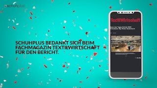 schuhplus bedankt sich beim Fachmagazin TextilWirtschaft für den Bericht