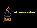 Add two numbers in Java (with user input)