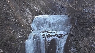 [4K]厳冬の袋田の滝とその上流の神秘的な生瀬滝2018