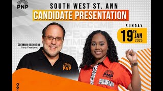 SOUTH WEST ST . ANN PNP DANISHKA WILLIAMS PRESENTION IN CAVE VALLEY #pnp #markgolding #politics