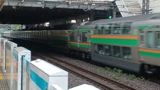 JR東日本E233系3000番台宮ヤマU629編成+E231系1000番台宮ヤマU60編成併結編成1893E東海道線普通小田原行き大井町駅通過