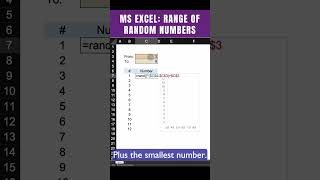 EXCEL random number generator