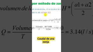 Caudal de una zanja