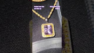 @TimeandShineLLC Amethyst \u0026 Citrine Pendant Goes with Both Yellow Gold \u0026 Silver Chains! #shorts