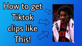 How to get Sport clips for your TikTok videos on your phone!!!