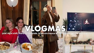 VLOGMAS 26 | Jennica \u0026 Annica in town, La pecora Bianca, girls hotel night, frame tv complete