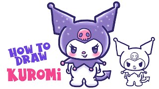 How to Draw Kuromi クロミ (step by step)