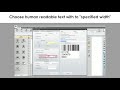 GoLabel - GS1 Data Bar Code supports human readable text and sets barcode text width