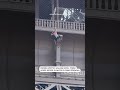 Person spotted scaling Eiffel Tower hours before Olympics closing ceremony