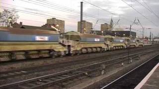 66181 hauls a ballast train through Doncaster station A film by Fred Ivey