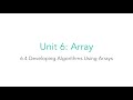 AP CSA 6.4 Developing Algorithms Using Arrays