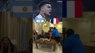 REACCIÓN PENALES ARGENTINA vs FRANCIA de FINAL de QATAR 2022 🏆🇦🇷😱 #shorts