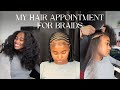 Hair vlog | Natural Hair Prep, Getting My Hair Braided, Knotless Fulani Bob