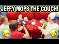 JEFFY MOPS THE COUCH!