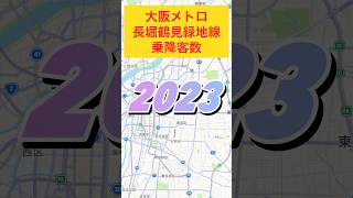 大阪メトロ　長堀鶴見緑地線　乗降客数2023 ちずでん