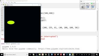 pygame video 5 Drawing Ellipses and Circles