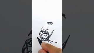 oNe LiNe drawing 🤯😱🔥gUsS wHo iS he ? ,#shorts #trending #viral #messi