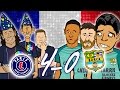 😲4-0! PSG vs BARCELONA😲🎤 The Song🎤MSN go down together in Paris (Champions League 2017)