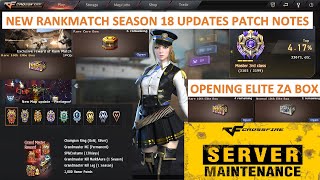 OPENING ELITE ZA BOX \u0026 NEW RANKMATCH SEASON 18 UPDATES CROSSFIRE PH